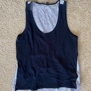 J Crew Thin Sweater Tank w/ Silk Back